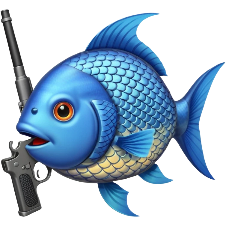 Fish with gun emoji