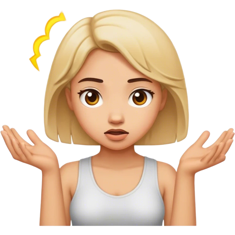 Shrugging shoulders girl   emoji