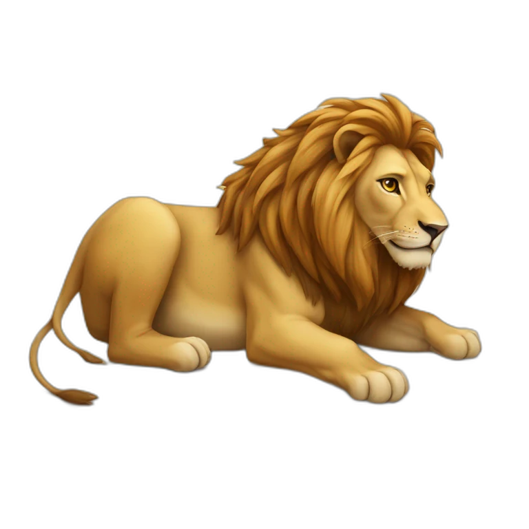 Lion sur tortue emoji