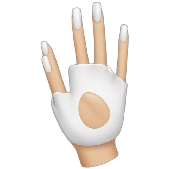 ongles blancs emoji