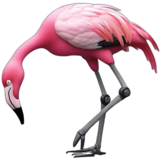 mecha flamingo dancing emoji