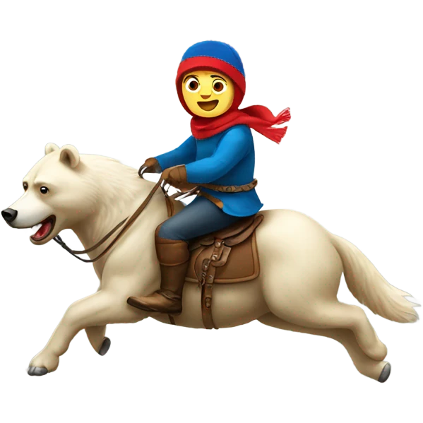 Russian riding bear emoji