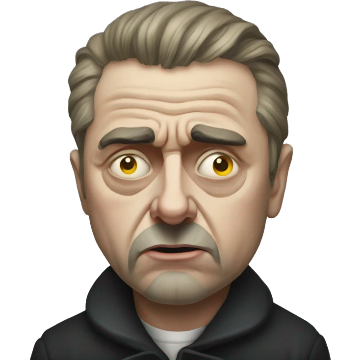Sad face Francis Bacon style emoji