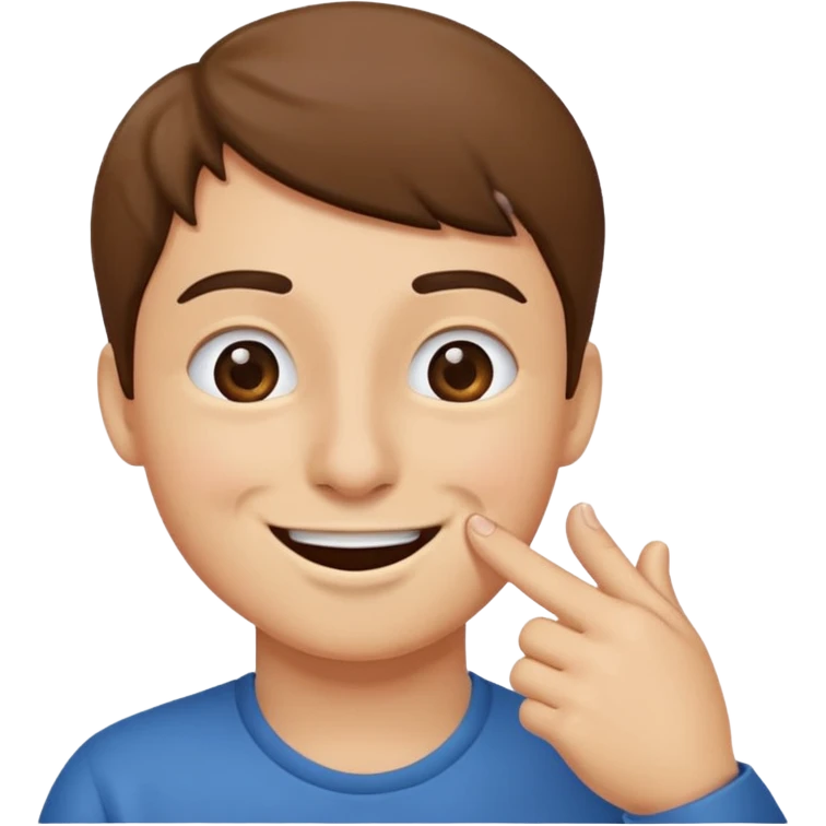 Create an emoji that is picking his nose make it a circle emoji  emoji