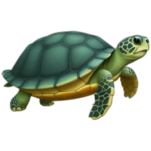 Une tortue emoji