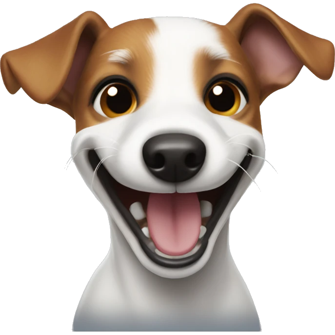 Jack russel Terrier laughing  emoji