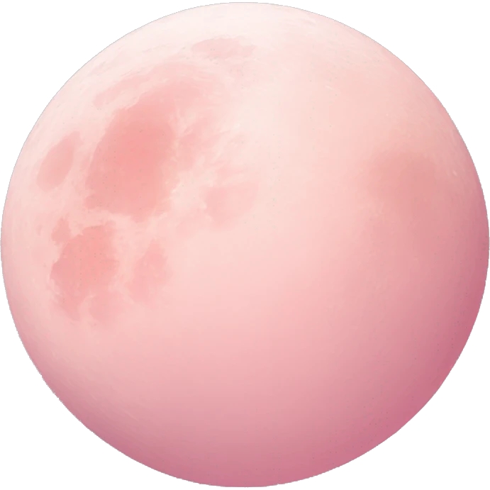 Light pink pink moon emoji