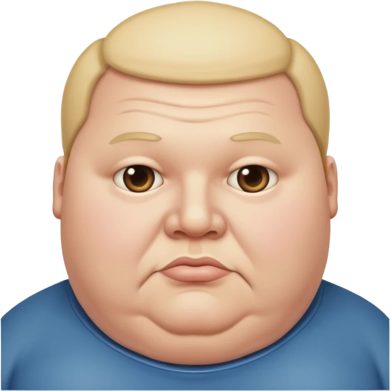 Obese man with tiny head emoji