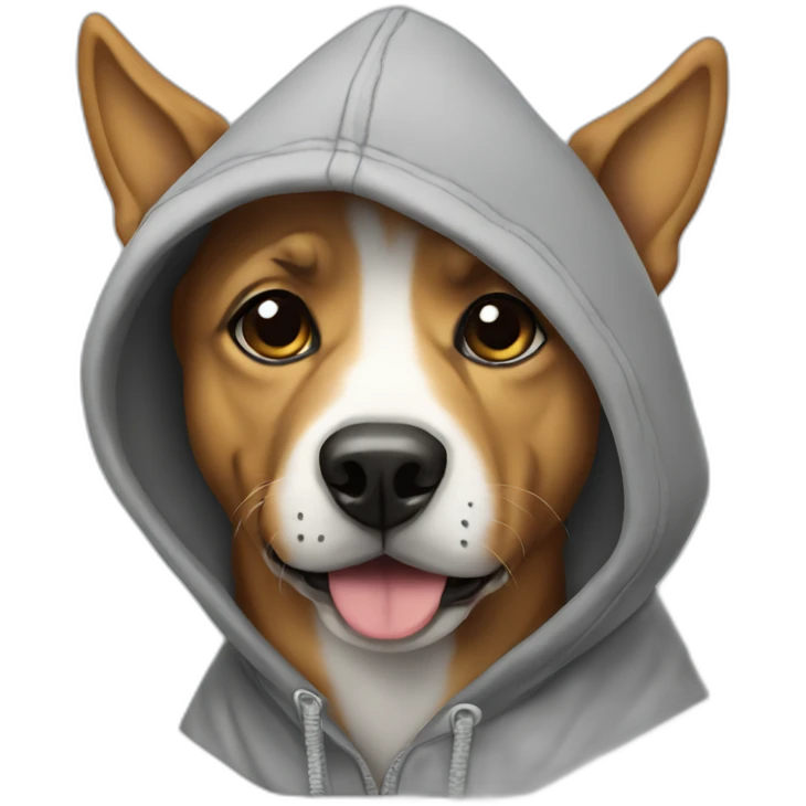 Dog wearing a hoodie  emoji