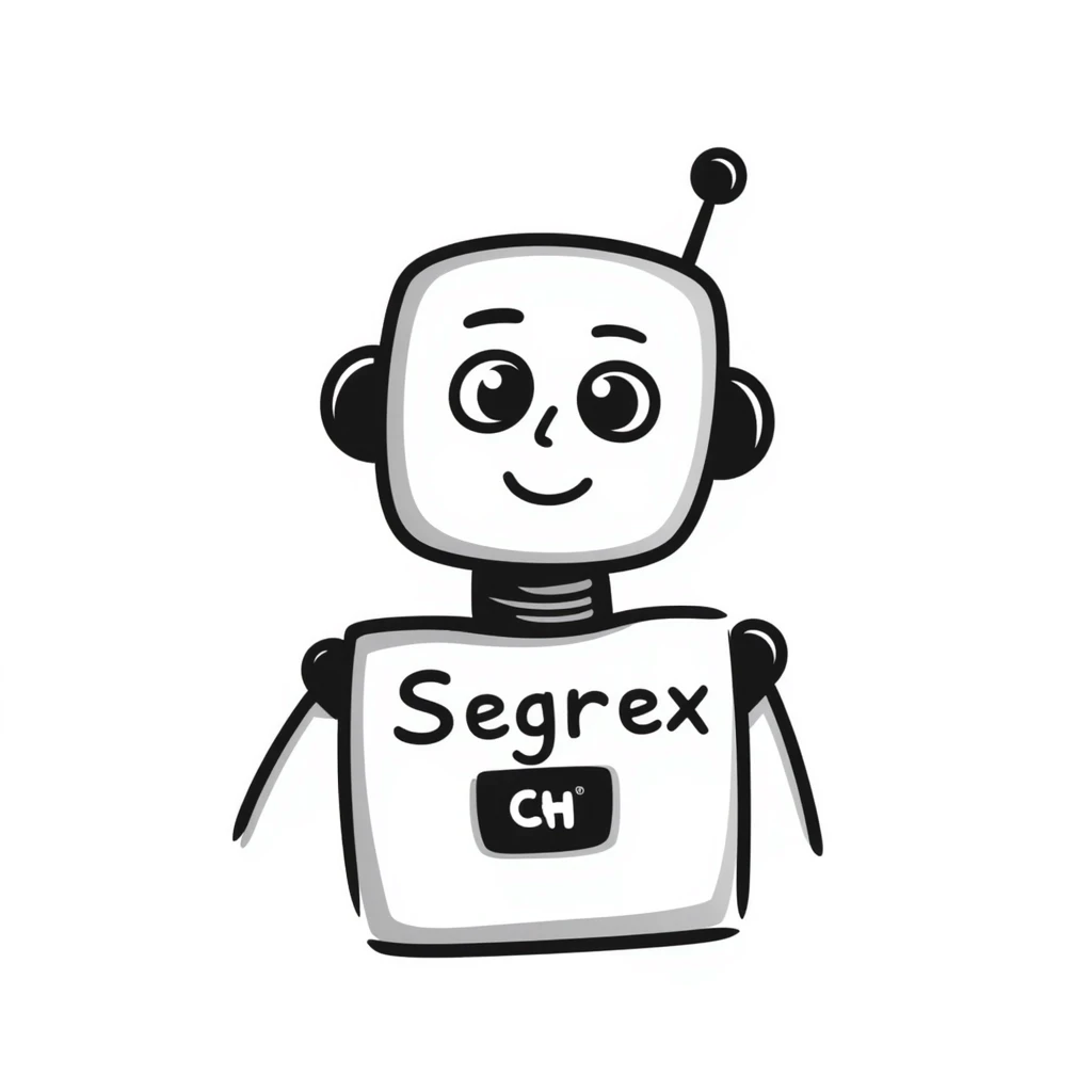 smiling robot head with an elbow sign and the word 'Segrex' emoji