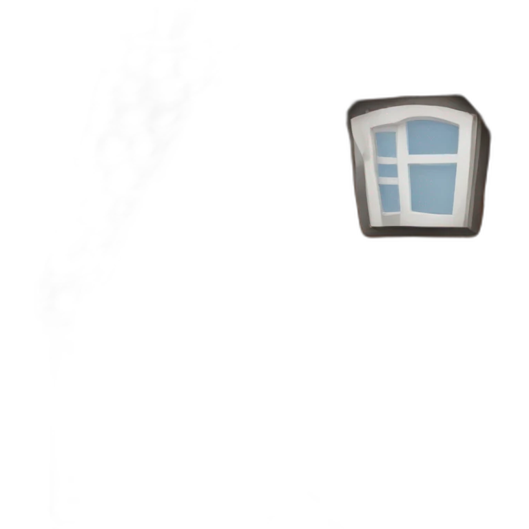 a house with a black dog emoji