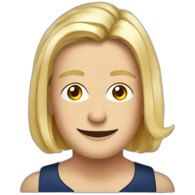 Marine lepen avec une bière emoji