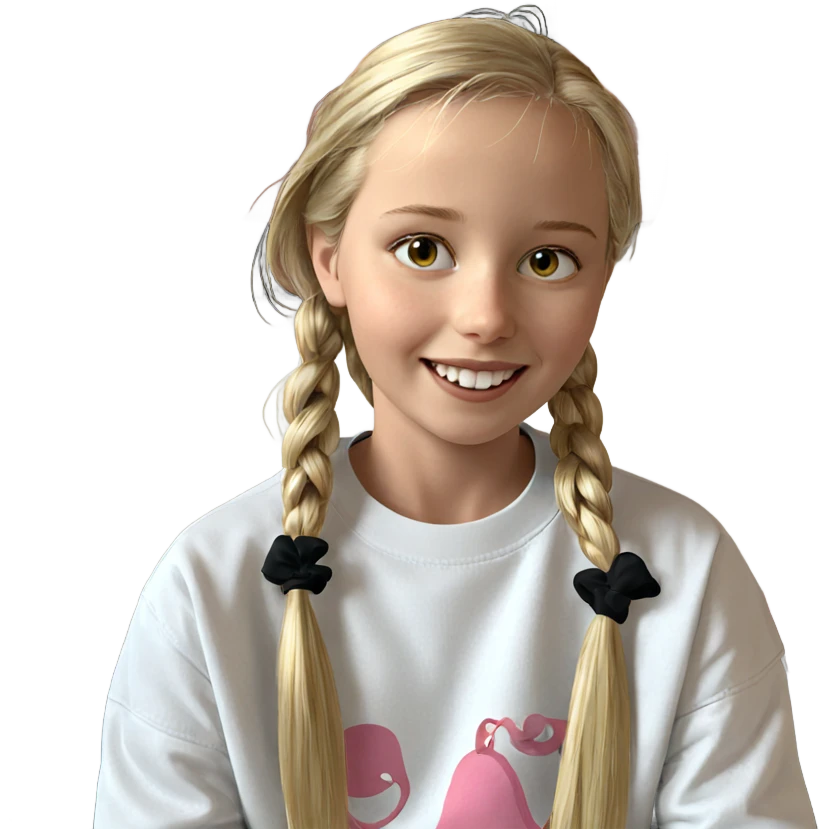 smiling girl with blonde hair emoji