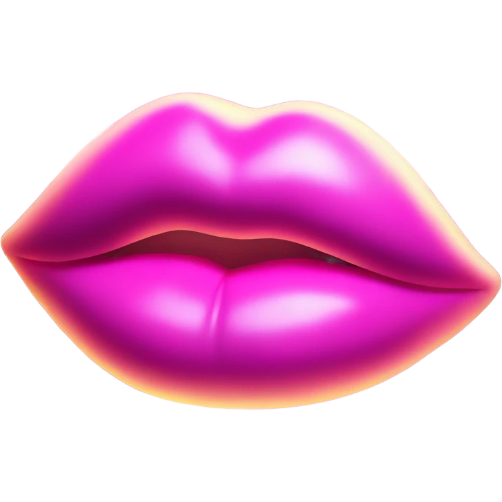 Neon pink lips smoke and release smoke emoji