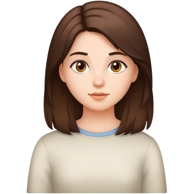 girl brunet emoji