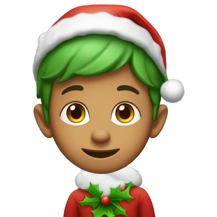 Little santa’s elf boy emoji