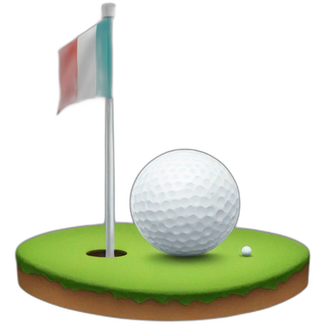golf hole with flag emoji