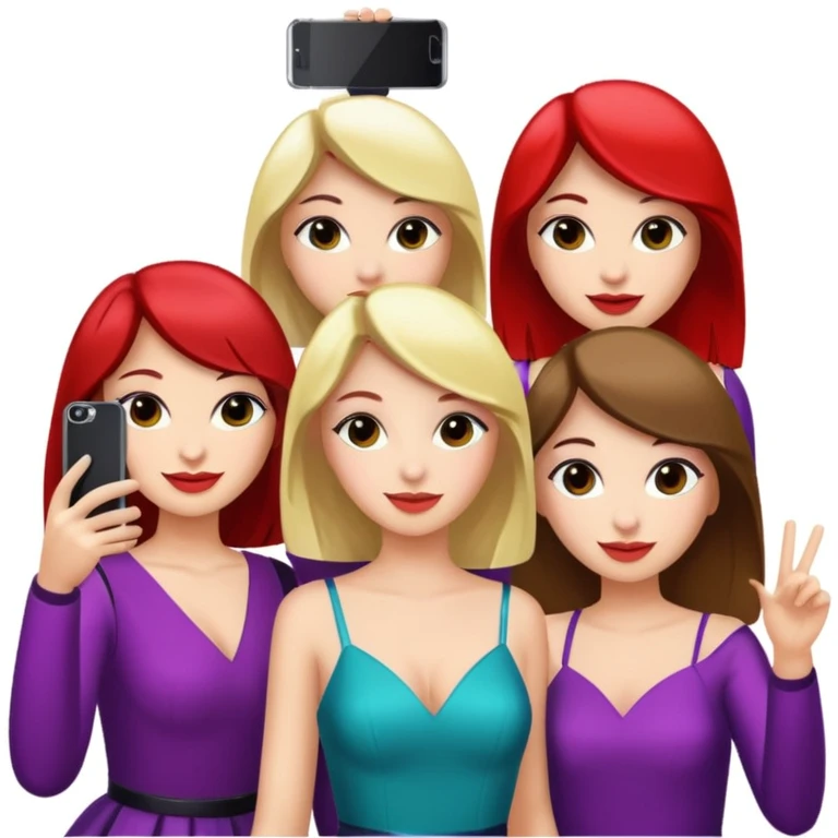 girls taking selfie in club emoji
