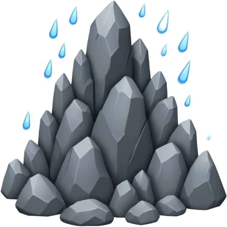 rain of rocks emoji