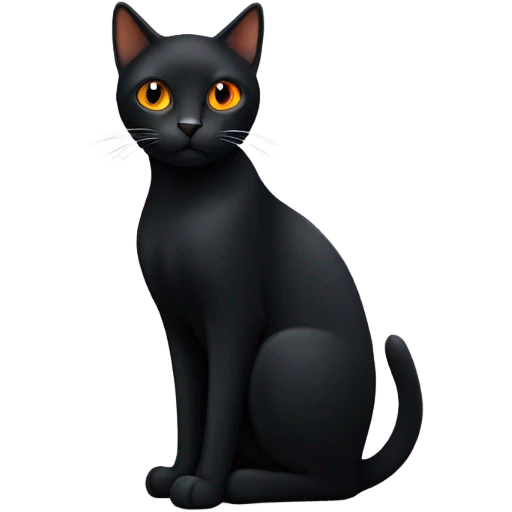 Black with orange eyes ￼ emoji