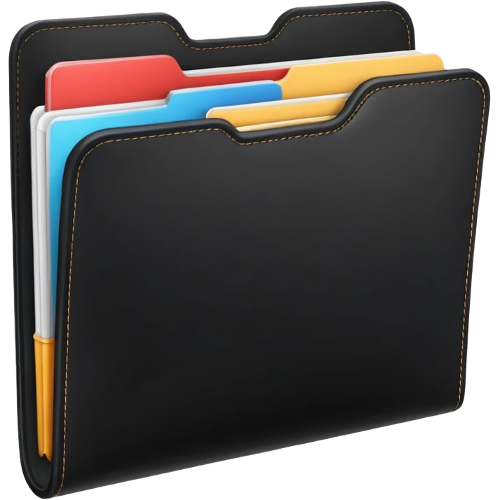 one black folder emoji