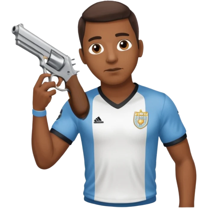 haz un turro con una biszera para atras y con un arma remera argentina pero arma de fuego emoji