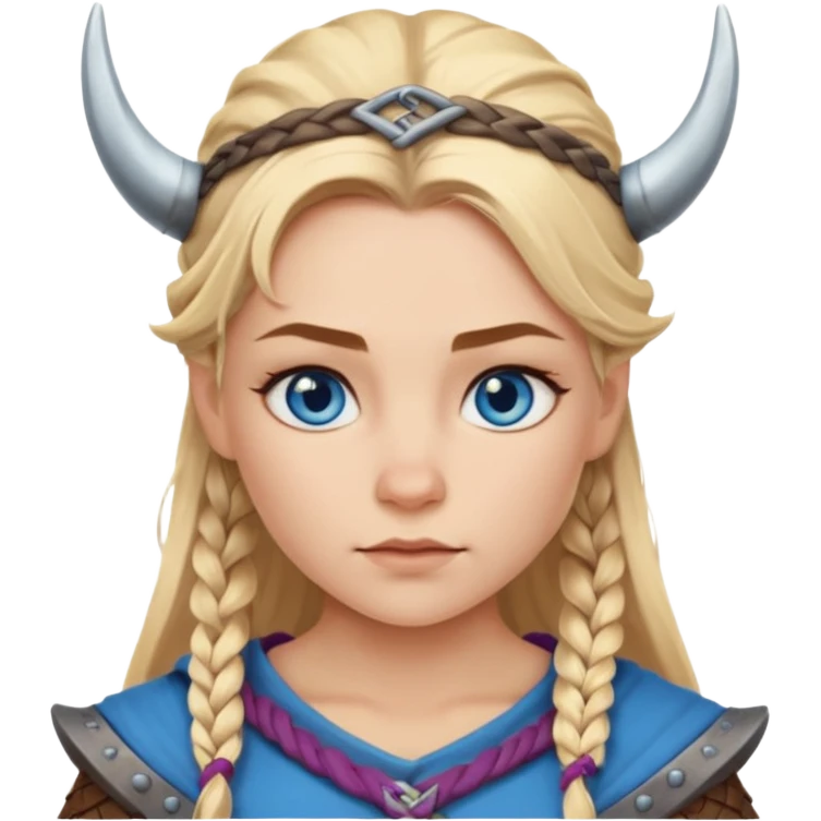 Viking female with blue eyes and blonde hair emoji
