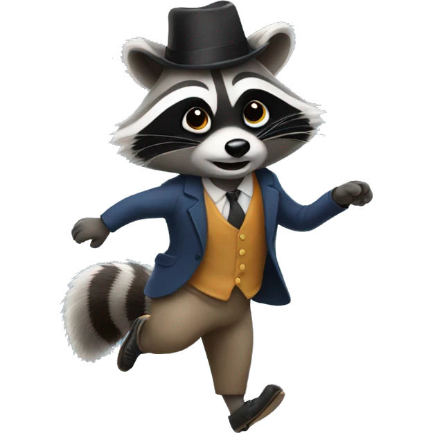 raccoon tap dancing  emoji