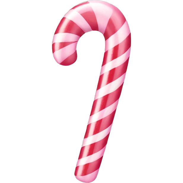 Light pink candy cane emoji