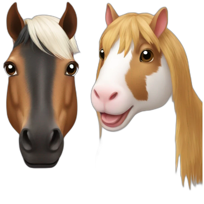 Horse and  guinea pig emoji