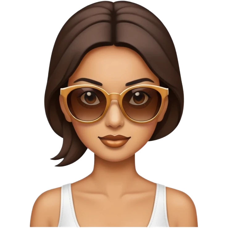 Woman with stylish sunglasses emoji