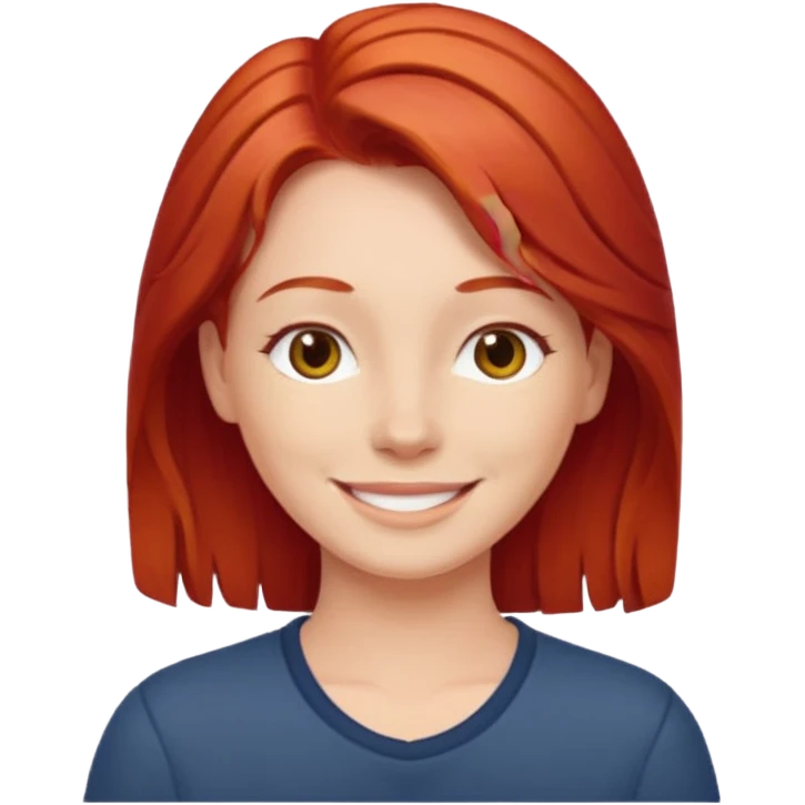 relaxed (red hair) emoji