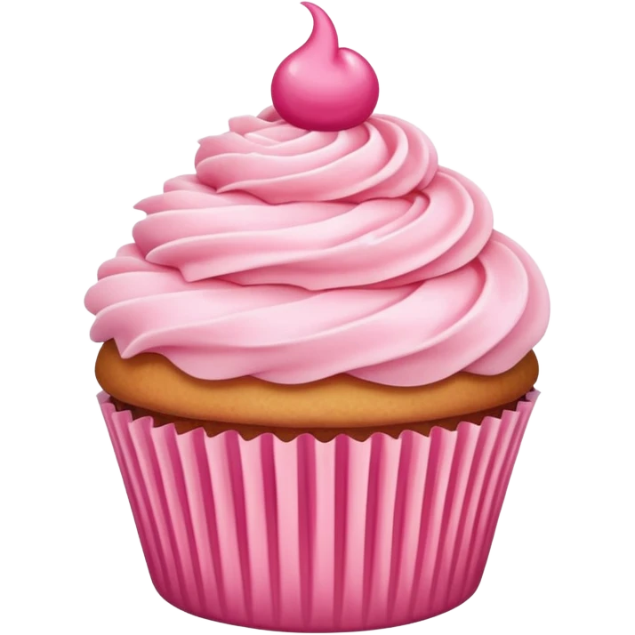 Cupcake with pink icing emoji