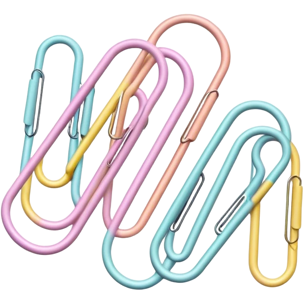 pastel paper clip emoji