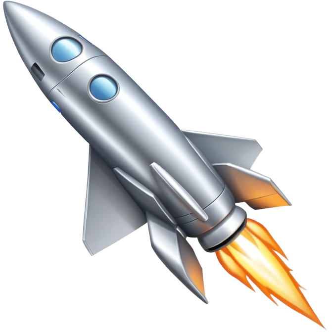 silver rocket emoji
