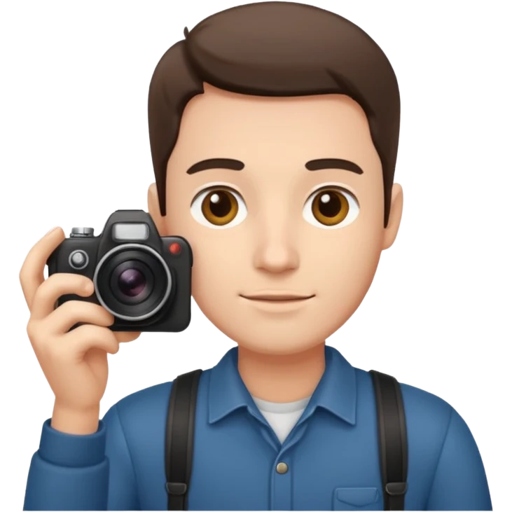 man hold Camera emoji