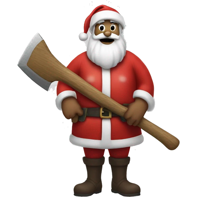 santa clause holding an axe emoji