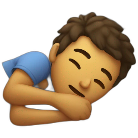 persona en la cama durmiendo  emoji