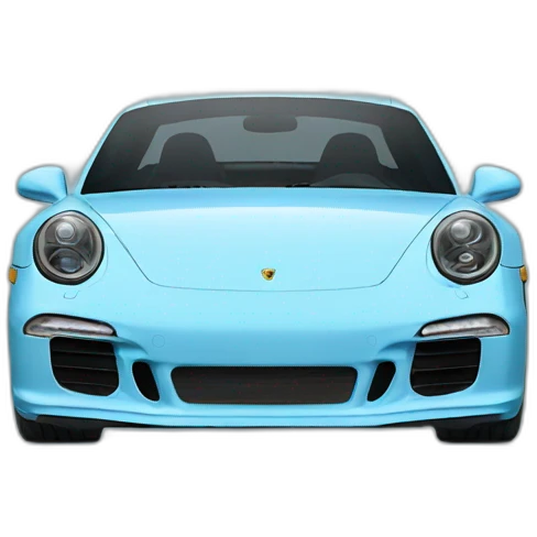 porshe in skyblue emoji