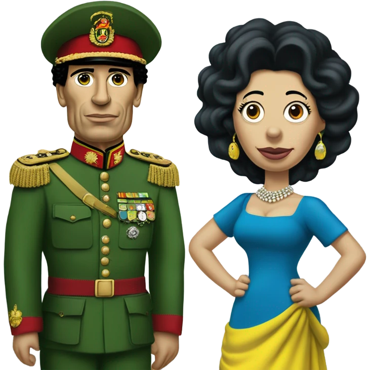 muammar gaddafi with Marge Simpson  emoji