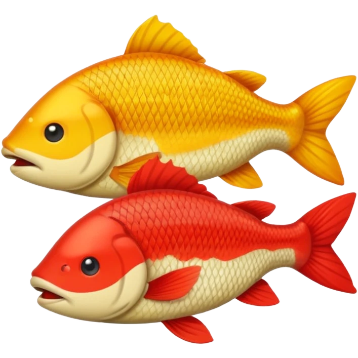 generate perch, carp emojis in apple emoji style or telegram emojis style emoji