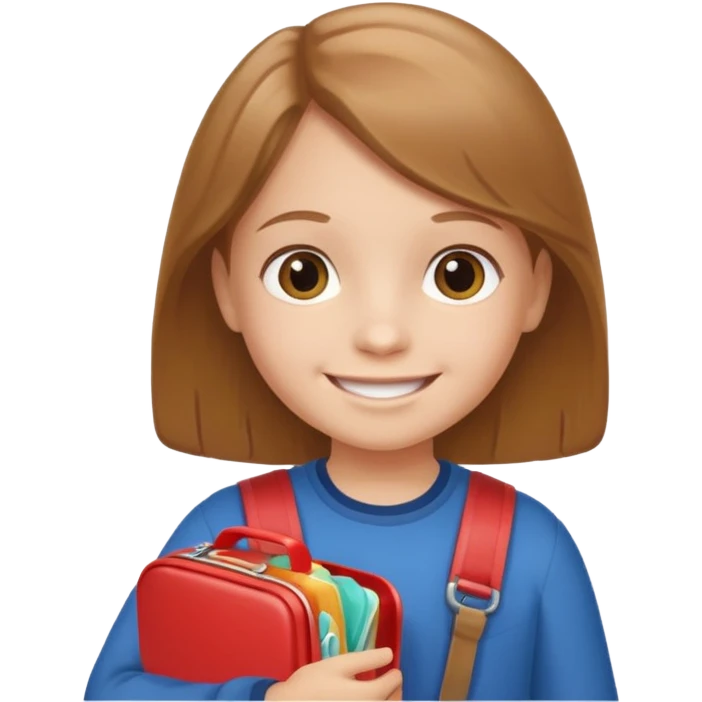 child with lunchbox emoji