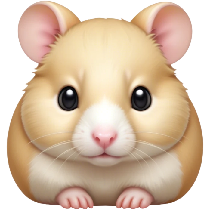 Cinematic Noble Cream Hamster Portrait Emoji, Poised and regal, with a tiny, compact build and a smooth, pristine cream fur, deep-set soulful dark eyes, Simplified yet sharp and sophisticated features, highly detailed, glowing with a soft, dignified glow, high shine, intelligent and energetic, stylized with an air of miniature elegance, focused and attentive, soft glowing outline, capturing the essence of a watchful and confident rodent, so majestic it feels as though it could scurry out of the screen with effortless authority! emoji