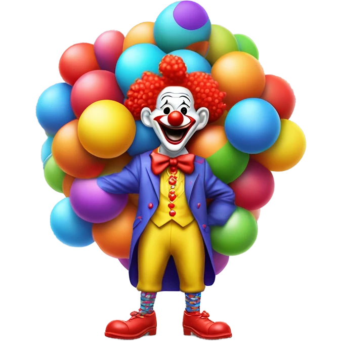 Goofy clown emoji