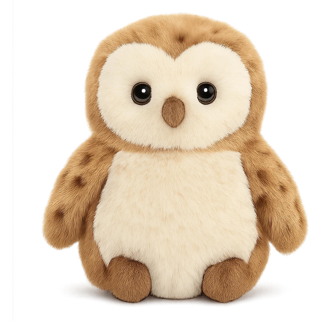 cute barn owl jellycat plushie emoji
