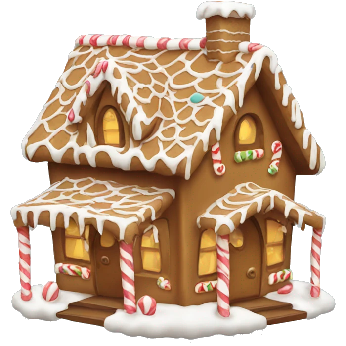 cute gingerbread house emoji