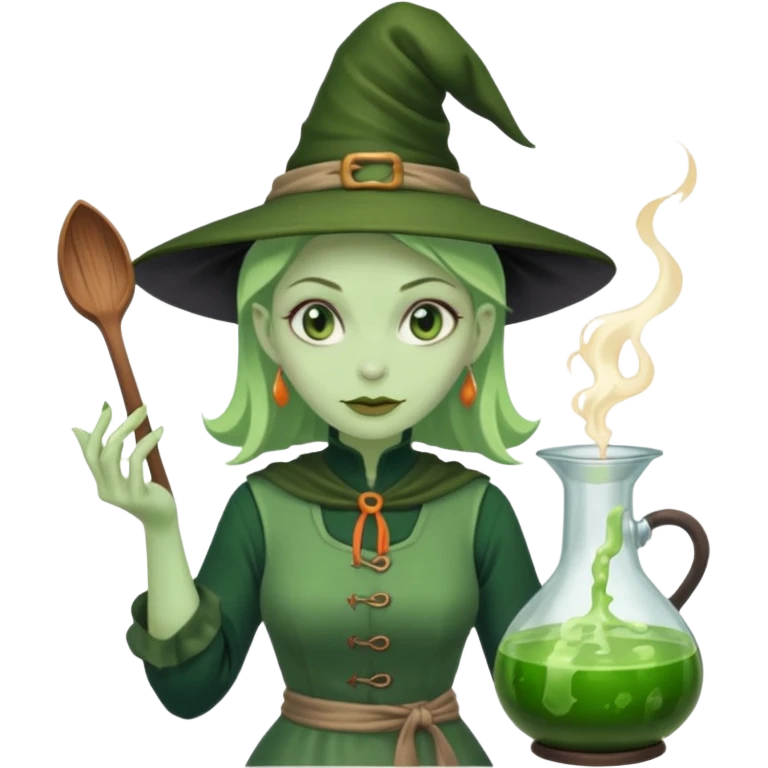 green witch cooking potion emoji