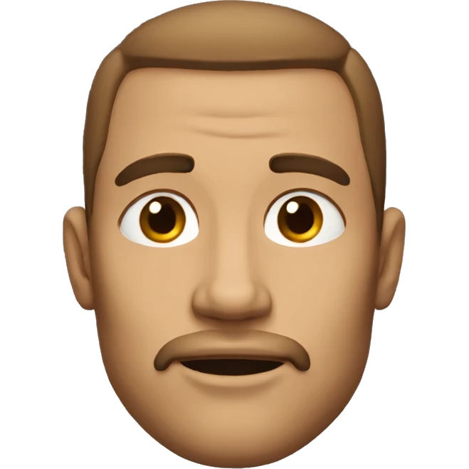 Man with extremely defined jawline emoji