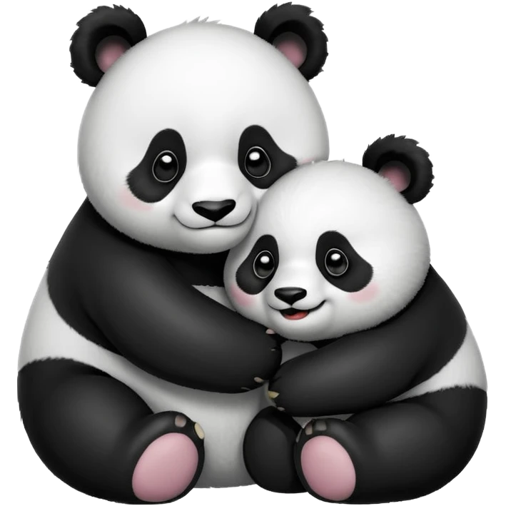 A panda hugging another panda emoji