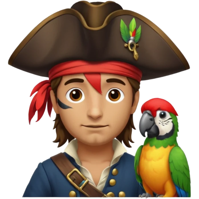 pirate and parrot emoji